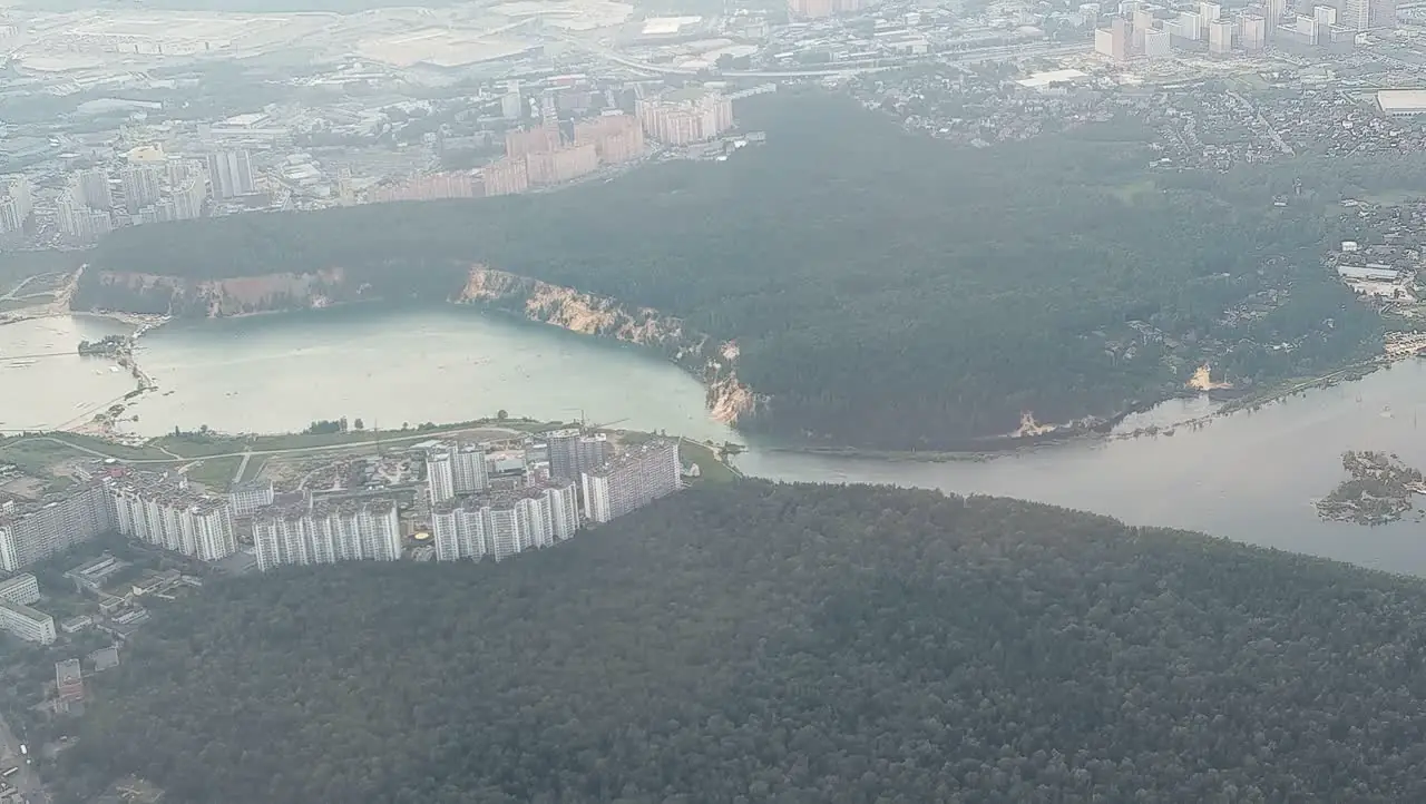 Дзержинские карьеры и лес с воздуха